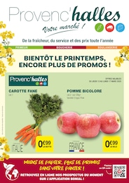 Prospectus Provenc’halles à Mirabel-Aux-Baronnies, "Bientôt le printemps, encore plus de promos !", 2 pages, 11/03/2025 - 23/03/2025