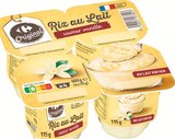 Riz au lait à Carrefour Market dans Paris Riz au lait à Carrefour Market dans Paris