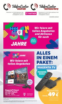 Fernseher im aktuellen TelefonCenter Osterode Prospekt (Goslar) Fernseher im TelefonCenter Osterode Prospekt "30 JAHRE" mit 12 Seiten (Goslar)