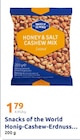 Honig-Cashew-Erdnuss im Angebot bei Action in Moers Honig-Cashew-Erdnuss Angebote von Snacks of the World bei Action Moers für 1,79 €