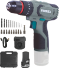 Perceuse visseuse sans fil 12 V - FERREX en promo chez Aldi Le Havre à 34,99 €
