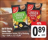 Aktuelles Linsen Chips Sour Cream Angebot bei E center in Dresden ab 0,89 €