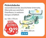 Picknickdecke ca. 130 x 170 cm im V-Markt Prospekt Picknickdecke ca. 130 x 170 cm von im aktuellen V-Markt Prospekt für 9,99 €