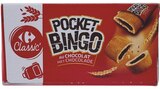 Biscuits fourrés chocolat Pocket Bingo - CARREFOUR CLASSIC’ en promo à 3,69 € chez Supermarchés Match Biscuits fourrés chocolat Pocket Bingo - CARREFOUR CLASSIC’ dans le catalogue Supermarchés Match