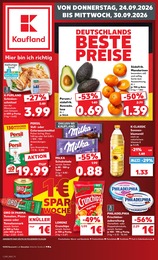 Kaufland Prospekt für Mühlhausen mit 70 Seiten Kaufland Prospekt für Mühlhausen: "Hier bin ich richtig", 70 Seiten, 24.09.2026 - 30.09.2026