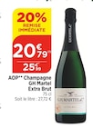 AOP Champagne Extra Brut - GH Martel en promo chez Bi1 Autun à 20,79 €