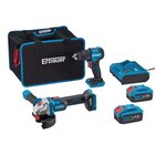 Pack perceuse + meuleuse Erbauer sans fil 2 batteries 4 Ah/18 V + chargeur à Castorama dans L'Union