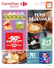 Catalogue Supermarchés Carrefour Market en cours à Creuzier-le-Vieux et alentours, "PETIT DÉJEUNER", 63 pages, 17/03/2026 - 29/03/2026