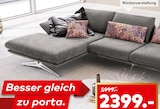 Sofa mit Rückenverstellung bei porta Möbel im Köln Prospekt für 2.399,00 €