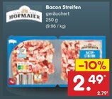 Bacon Streifen von Hofmaier für 2,49 € bei Netto Marken-Discount im Angebot Bacon Streifen von Hofmaier im aktuellen Netto Marken-Discount Prospekt