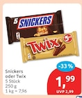 Snickers oder Twix von Snickers für 1,99 € bei budni im Angebot Snickers oder Twix von Snickers im aktuellen budni Prospekt