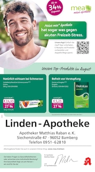 Aktueller mea - meine apotheke Prospekt (Bamberg, 4 Seiten zum blättern mea - meine apotheke Prospekt Unsere August-Angebote mit 4 Seiten