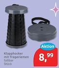 Klapphocker mit Trageriemen für 8,99 € bei budni im Angebot Klapphocker mit Trageriemen im aktuellen budni Prospekt