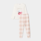 Ensemble pyjama 2 pièces effet polaire blanc fille - La Halle Ensemble pyjama 2 pièces effet polaire blanc fille à 19,99 € dans le catalogue La Halle
