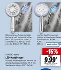 LED-Handbrause Angebote von LIVARNO home bei Lidl Reutlingen für 9,99 €