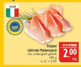 Original südtiroler Markenspeck im Angebot bei Marktkauf in Leipzig Original südtiroler Markenspeck Angebote bei Marktkauf Leipzig für 2,00 €