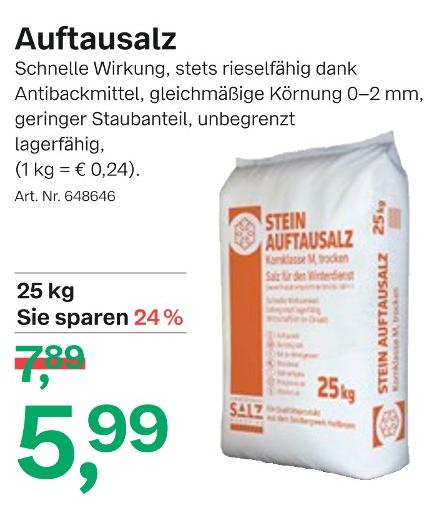 BayWa Sonthofen - Auftausalz Auftausalz Angebot bei BayWa Sonthofen im Prospekt Den Garten im Herbst aktiv gestalten!