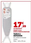 Table à repasser en promo chez Super U Table à repasser dans le catalogue Super U