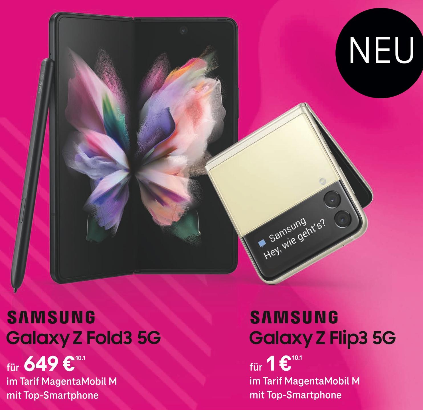 TMC Sauerland GmbH Arnsberg - Galaxy Z Fold3 5G oder Galaxy Z Flip3 5G Galaxy Z Fold3 5G oder Galaxy Z Flip3 5G Angebot bei TMC Sauerland GmbH Arnsberg im Prospekt ENTFALTE DEINE WELT