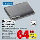 EXTERNE SSD-FESTPLATTE Angebote von Intenso bei Marktkauf Ulm für 64,99 €