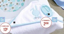 Bébé - Bébé rêve dans le catalogue Géant Casino Carré de bain brodé lapin 75 x 75 cm - Bébé rêve à 13,00 € en promo chez Géant Casino
