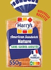 Pain de Mie Nature American Sandwich Sans Sucres Ajoutés Nature - Harry's dans le catalogue Intermarché Hyper