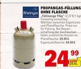 PROPANGAS-FÜLLUNG OHNE FLASCHE Angebote von Rheingas bei E center Darmstadt für 24,99 €