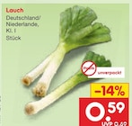 Lauch für 0,59 € bei Netto Marken-Discount im Angebot Lauch im aktuellen Netto Marken-Discount Prospekt
