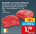 Steakhüfte vom Irischen Weiderind von  im aktuellen Netto Marken-Discount Prospekt für 1,79 €