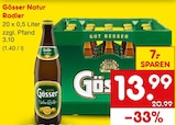 Natur Radler von Gösser im aktuellen Netto Marken-Discount Prospekt für 13,99 €