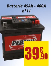 Auto Pratic - Perion dans le catalogue Carter-Cash Batterie 45Ah - 400A n°11 - Perion à 39,90 € en promo chez Carter-Cash