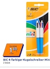 4-Farbiger Kugelschreiber Mini im Action Prospekt 4-Farbiger Kugelschreiber Mini von BIC im aktuellen Action Prospekt für 1,49 €