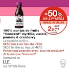 100% pur jus de fruits myrtille, cassis, pomme & cranberry - Innocent dans le catalogue Monoprix