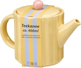 Teekanne aus Keramik, gelb/rosa Angebote von Dekorieren & Einrichten bei dm-drogerie markt Nürnberg für 8,95 €