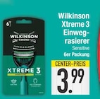 Xtreme 3 Einwegrasierer Sensitive Angebote von Wilkinson bei E center Dachau für 3,99 €