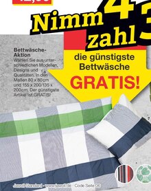 Jawoll Mönchengladbach - Bettwäsche-Aktion Bettwäsche-Aktion Angebot bei Jawoll Mönchengladbach im Prospekt "Aktuelle Angebote"