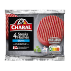 4 steaks hachés pur bœuf 5% M.G. CHARAL en promo chez Carrefour Les Mureaux à 8,49 €