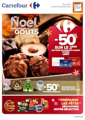 Catalogue Carrefour à Massy cette semaine, valable du 11/11/2025 au 24/11/2025 Prospectus Carrefour à Massy, "UN Noël POUR TOUS LES GOÛTS", 118 pages de promos valables du 11/11/2025 au 24/11/2025