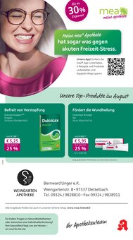 Aktueller mea - meine apotheke Prospekt "Unsere August-Angebote" Seite 1 von 4 Seiten
