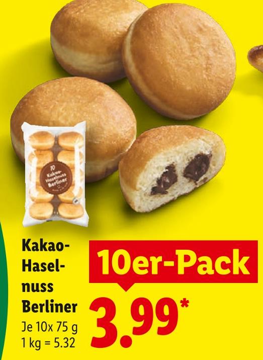 Kakao-Haselnuss Berliner