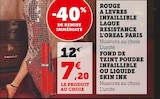Rouge à Lèvres Infaillible Laque Résistance - L'OREAL PARIS - Super U à Bourges Rouge à Lèvres Infaillible Laque Résistance - L'OREAL PARIS en promo chez Super U Bourges à 7,20 €