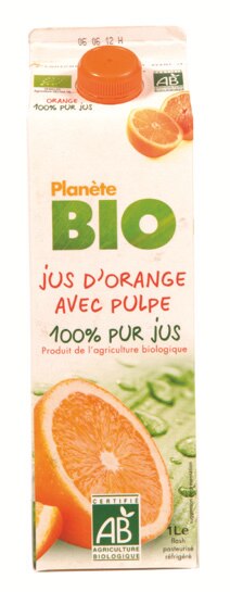 Jus d’orange avec pulpe - NaturéO à Angers Jus d’orange avec pulpe en promo chez NaturéO Angers à 2,05 €