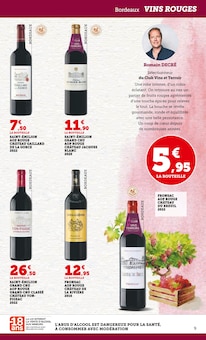 Promo Vin rouge bio dans le catalogue Super U du moment à la page 9