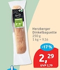 Dinkelbaguette von Herzberger im aktuellen budni Prospekt