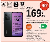 Smartphone Redmi 15C - XIAOMI - E.Leclerc à Saintes Smartphone Redmi 15C - XIAOMI en promo chez E.Leclerc Saintes à 169,90 €