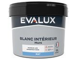 Peinture Blanche intérieure, murs Mat 10 L - Evalux en promo chez Brico Dépôt Saint-Malo à 27,90 €