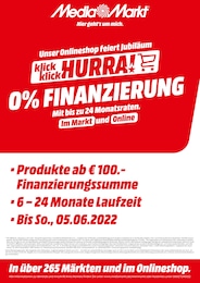 Media-Markt Prospekt für Aachen: 0% FINANZIERUNG, 1 Seite, 23.05.2022 - 05.06.2022