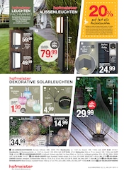 Aktueller hofmeister Prospekt mit Solarlampe, "GARTENMÖBEL", Seite 14