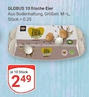 10 frische Eier Angebote von Globus bei GLOBUS Rostock für 2,49 €