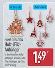 Holz-Anhänger von HOME CREATION im aktuellen ALDI Nord Prospekt für 1,49 €